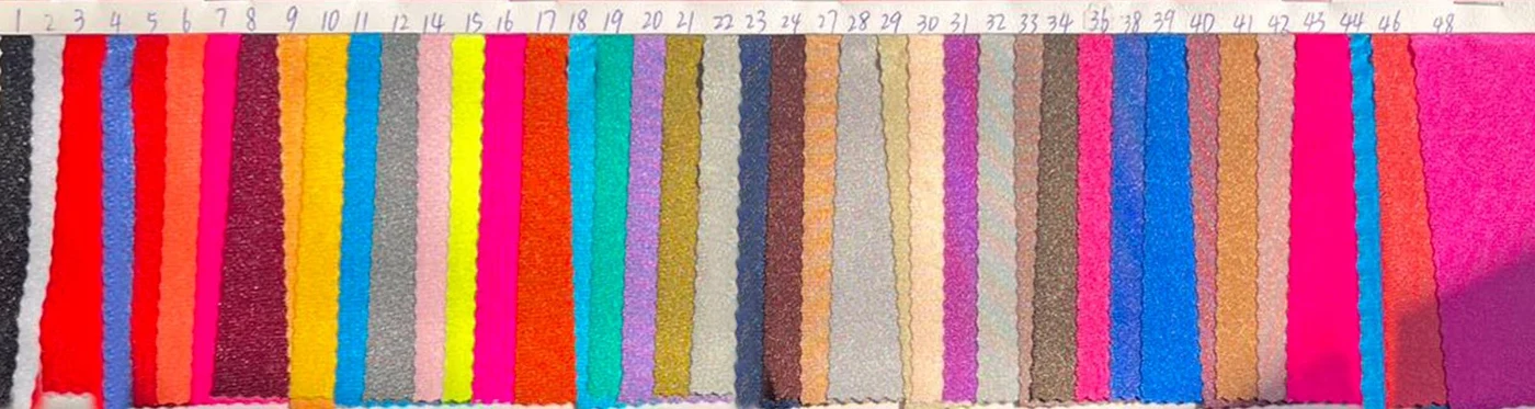 shiny nylon swatches